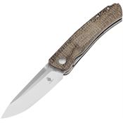 Kizer 3629C1 Agressor Stonewash Linerlock Knife Brown Handles