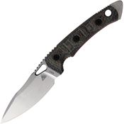 Fobos 064 Cacula Tumbled Fixed Blade Knife Blk/Tan Camo Handles