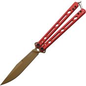Kershaw 5150REDBRZ Lucha Butterfly Bronze Knife Red Handles