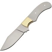 Knifemaking 7728 Clip Point Satin Fixed Blade Knife Silver Handles