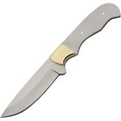 Knifemaking 7729 Blank Satin Fixed Blade Knife Silver Handles