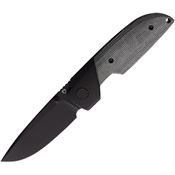 Matsey 001BMB Basilisk Stonewash Knife Black Handles