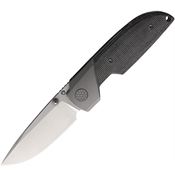 Matsey 001BM Msy001Bm Basilisk Stonewash Knife Black Handles