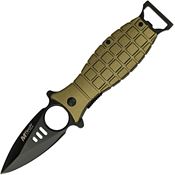 MTech A588GN Grenade Linerlock Knife A/O Green Handles