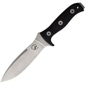 Salamandra 401522 Ares Steel Fixed Blade Knife Black Handles