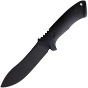 Spartan Blades SL005BK Harsey Nessmuk Black Fixed Blade Knife Black Handles