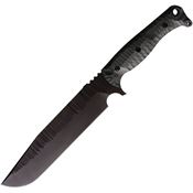 Wachtman 004BKS Grandmaster Black Fixed Blade Knife Black Handles