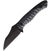 Wachtman 002BKS Kliff Black Fixed Blade Knife Black Handles