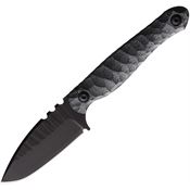 Wachtman 001BKS Eddy 2 Black Fixed Blade Knife Gray Handles