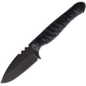 Wachtman 001BKF Eddy 2 Black Fixed Blade Knife Black Handles