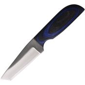 Anza JWKR1BBW AZJWKR1BBW Tanto Fixed Blade Knife Black/Bluewood Handles