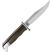 Buck 117GRS Brahma Pro Satin Fixed Blade Knife Green Micarta Handles