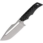 Midgards-Messer 017 Idun Satin Fixed Blade Knife Black Handles