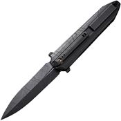 WE 220324 Diatomic Knife Black Stonewash Knife Black Handles