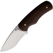Yellow Rose Forge 001 Green River Hunter EDC Fixed Blade Knife Dark Brownwood Handles