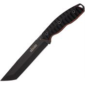 Hydra 09 Gekido Black Fixed Blade Knife Black Handles