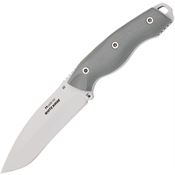 Hydra 07 Noise White Fixed Blade Knife Gray Handles