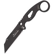 Hydra 01BLACKSBR Buzzard Vulture Black Fixed Blade Knife Wrench Integrated Handles