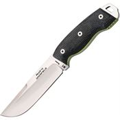 Hydra 02 Openfield Satin Fixed Blade Knife Black Handles