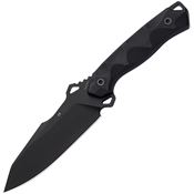 Hydra 15BL Hecate II Black Fixed Blade Knife Black Handles