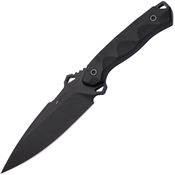Hydra 16BL Phobos Black Fixed Blade Knife Black Handles
