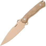 Hydra 16BR Phobos Brown Fixed Blade Knife Brown Handles