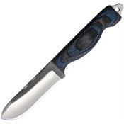 Anza BBBW Boddington Fixed Blade Knife Black/Bluewood Handles