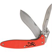 Browning 0462 Primal Scalpel Linerlock Knife Orange Handles