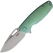 Kubey 360B Tityus Sandvik Knife Green Handles