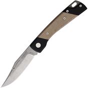 Mercury 9LUCCNC LUC Slip Joint Stonewash Folding Knife Black/Natural Handles