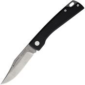Mercury 9LUCBKC LUC Slip Joint Stonewash Folding Knife Black Handles
