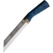 Scandinoff SKNVCNS Valknut Classic Nordic Stonewash Fixed Blade Knife Blue Stabilized Curly Burch Handles
