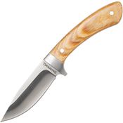 Browning 0493 Skinner Satin Fixed Blade Knife Brown Handles
