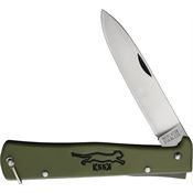 OTTER-Messer 10426RKOL Large Stainless Mercator Lockback Knife Olive Handles