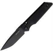 Real Steel 7712B RS7712B Sacra TAC Black Folding Knife Black Handles