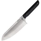 Serene Kitchen 002 Chef's Magna Cut Fixed Blade Knife Black Handles