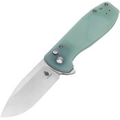 Kizer L3002A2 Amicus Button Lock Knife Jade G10 Handles