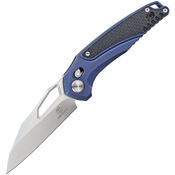 Defcon 91321 Recon Axis Lock Satin Folding Knife Blue Handles