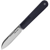 Real Steel 8021B Barlow Drop Point RB5 Slip Joint Knife Black Handles
