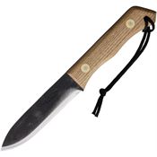 Svord BC1 Bushcrafter Carbon Fixed Blade Knife White Ashwood Handles