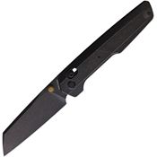 Vosteed A1201 Dachshund Crossbar Lock Black Folding Knife Black Handles