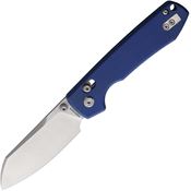 Vosteed RCCVTM1 Raccoon Crossbar Lock Satin Folding Knife Blue Handles