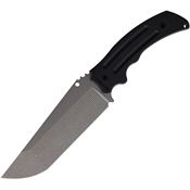 Heretic 029P Perseverance Stonewash Fixed Blade Knife Black Handles