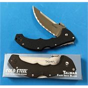 Lynn Thompson 00018 Talwar Folding Knife Black Handles