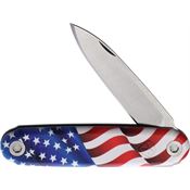 American Service ONEFLG The ONE Folder Knife Flag Handles