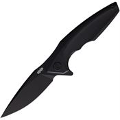 Brous 272 Kinetic Black D2 Linerlock Knife Black Handles
