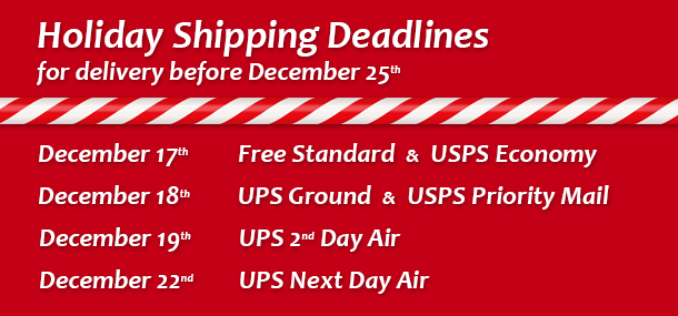 Holiday Shipping Deadlines