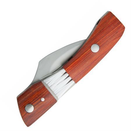 Baladeo ECO105 Arnold Mushroom Matte Finish Curved Blade Knife Knife with Padauk Wood Handle – Additional Image #2