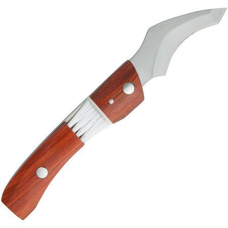 Baladeo ECO105 Arnold Mushroom Matte Finish Curved Blade Knife Knife with Padauk Wood Handle – Additional Image #4