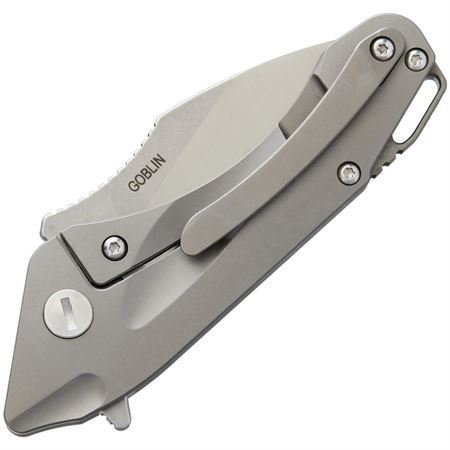 Bestech T1711A 1711 Titanium Framelock CF Knife with Gray Titanium Handle – Additional Image #1